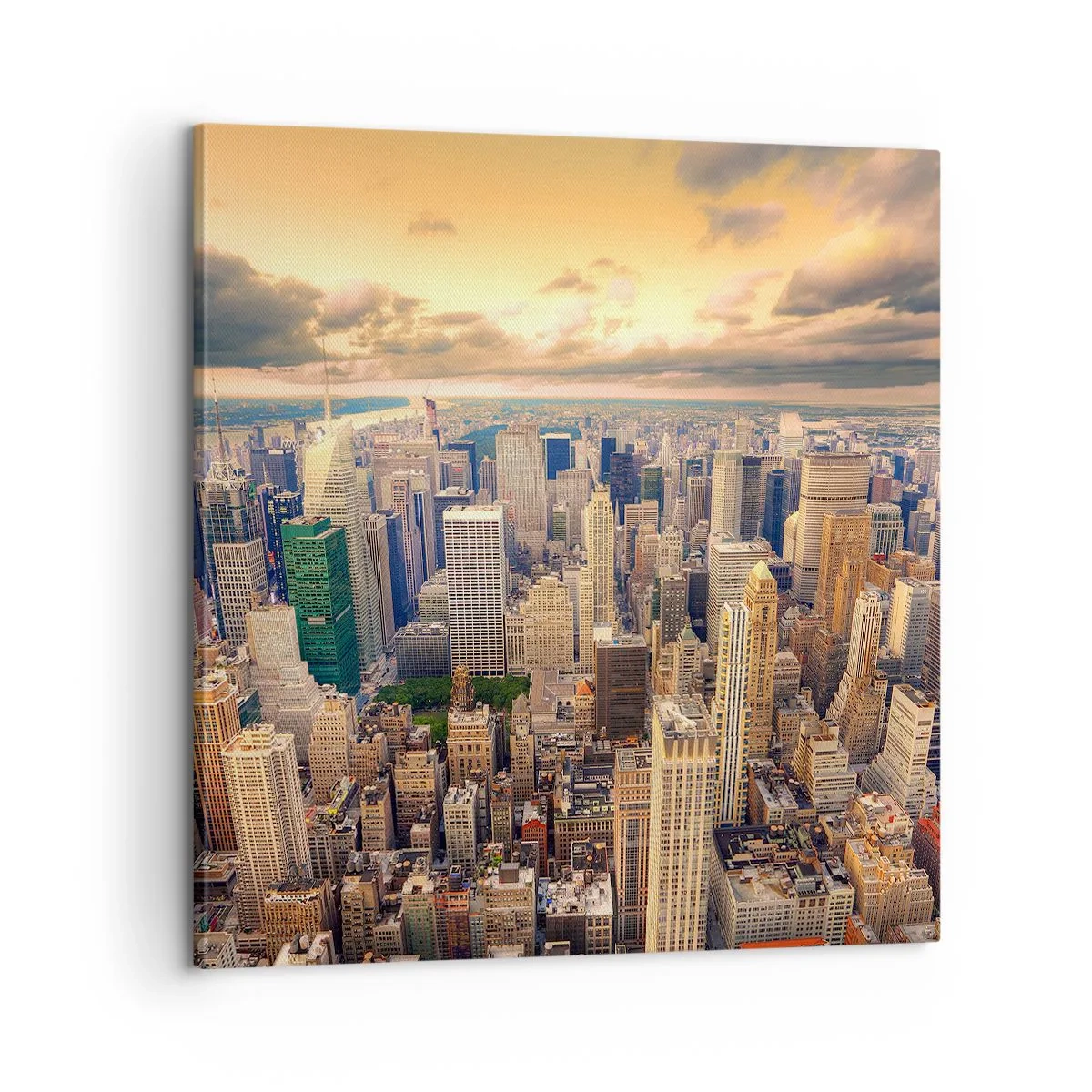 Cuadro sobre lienzo - Impresión de Imagen - Metrópolis dorada - 60x60 cm