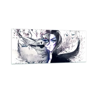 Cuadro sobre vidrio - Impresiones sobre Vidrio - Demoníaca y hermosa - 100x40 cm