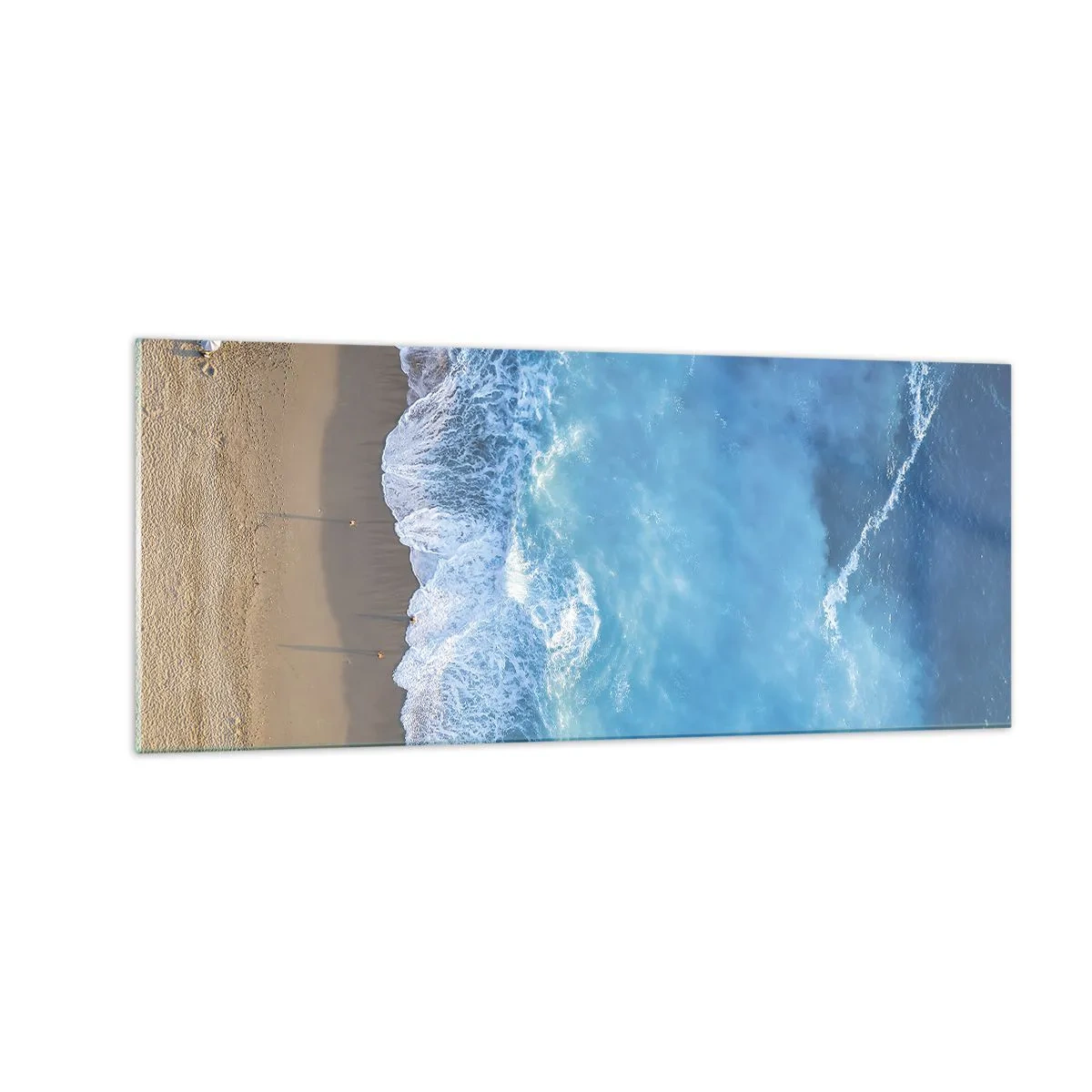 Cuadro sobre vidrio - Impresiones sobre Vidrio - El poder del azul - 100x40 cm