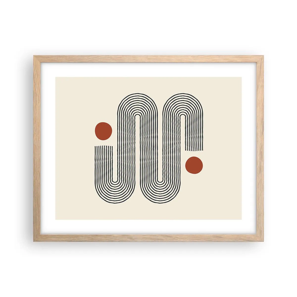 Póster en marco roble claro - De principio a fin - 50x40 cm