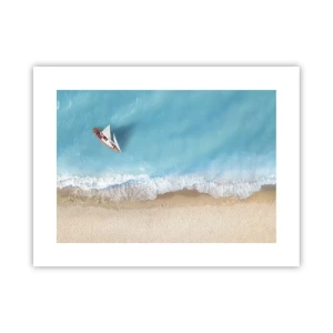 Póster - Frontera celeste y dorada - 40x30 cm