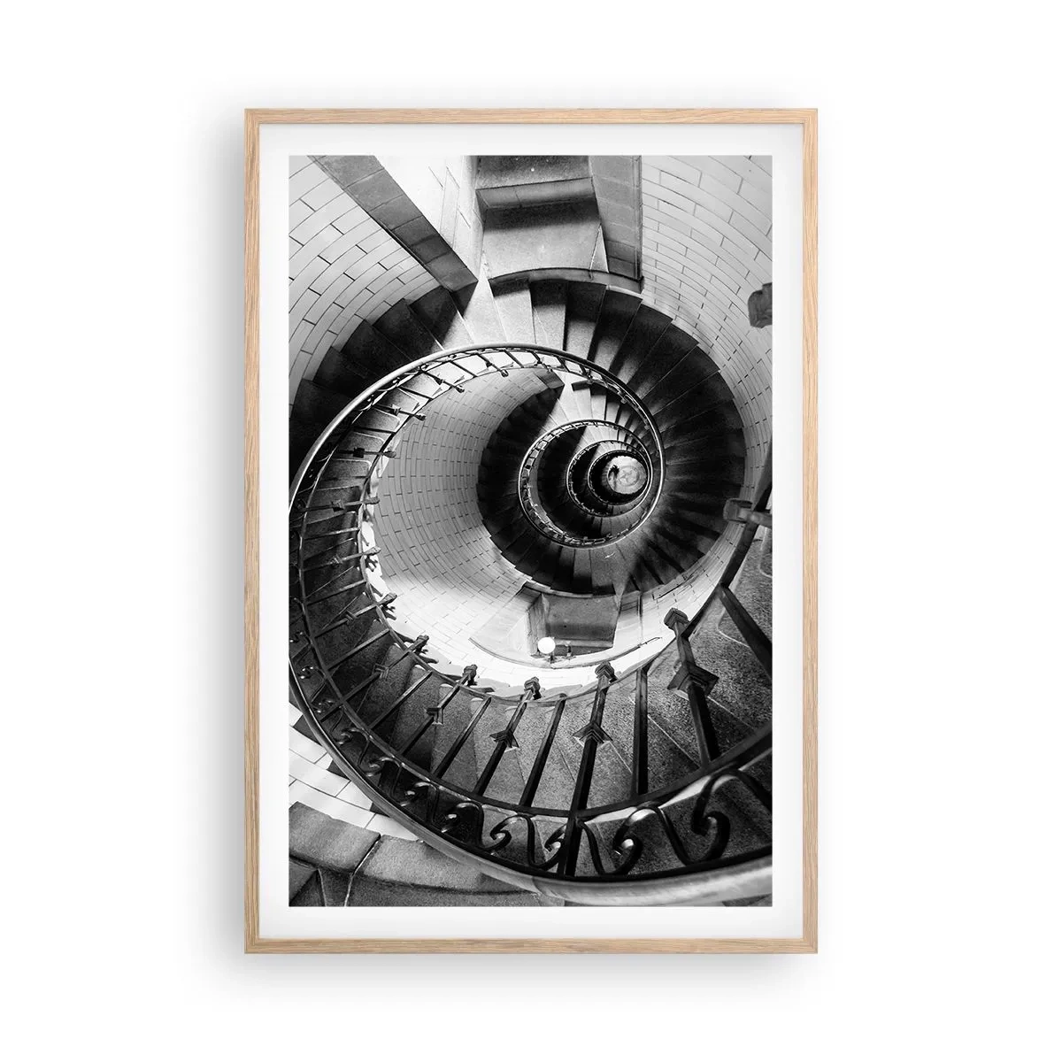 Póster en marco roble claro - Cada vez más alto - 61x91 cm