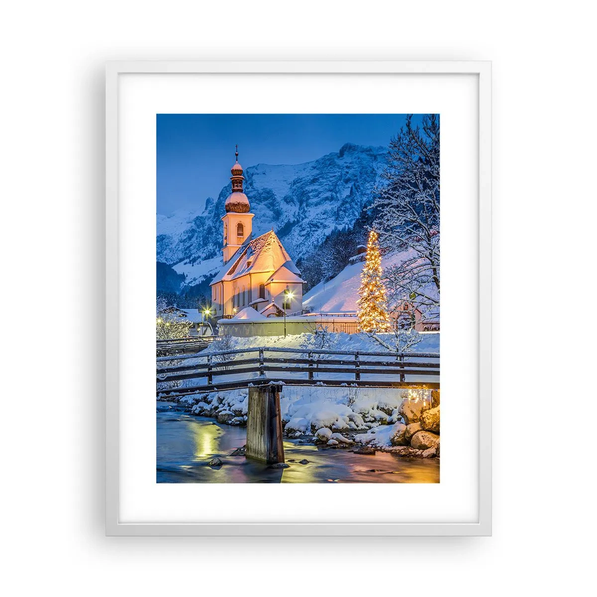 Póster en marco blanco - El espíritu de la Navidad - 40x50 cm