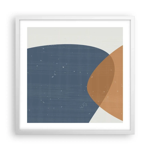 Póster en marco blanco - Óvalos e influencias - 50x50 cm