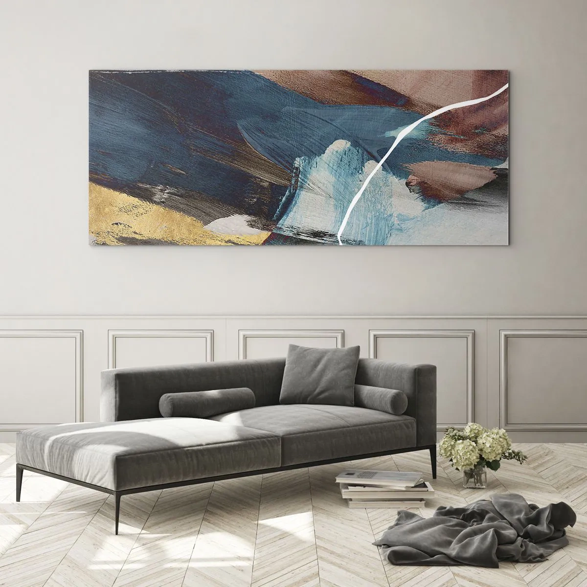 Cuadro sobre vidrio - Impresiones sobre Vidrio - Con estilo y energía - 100x40 cm