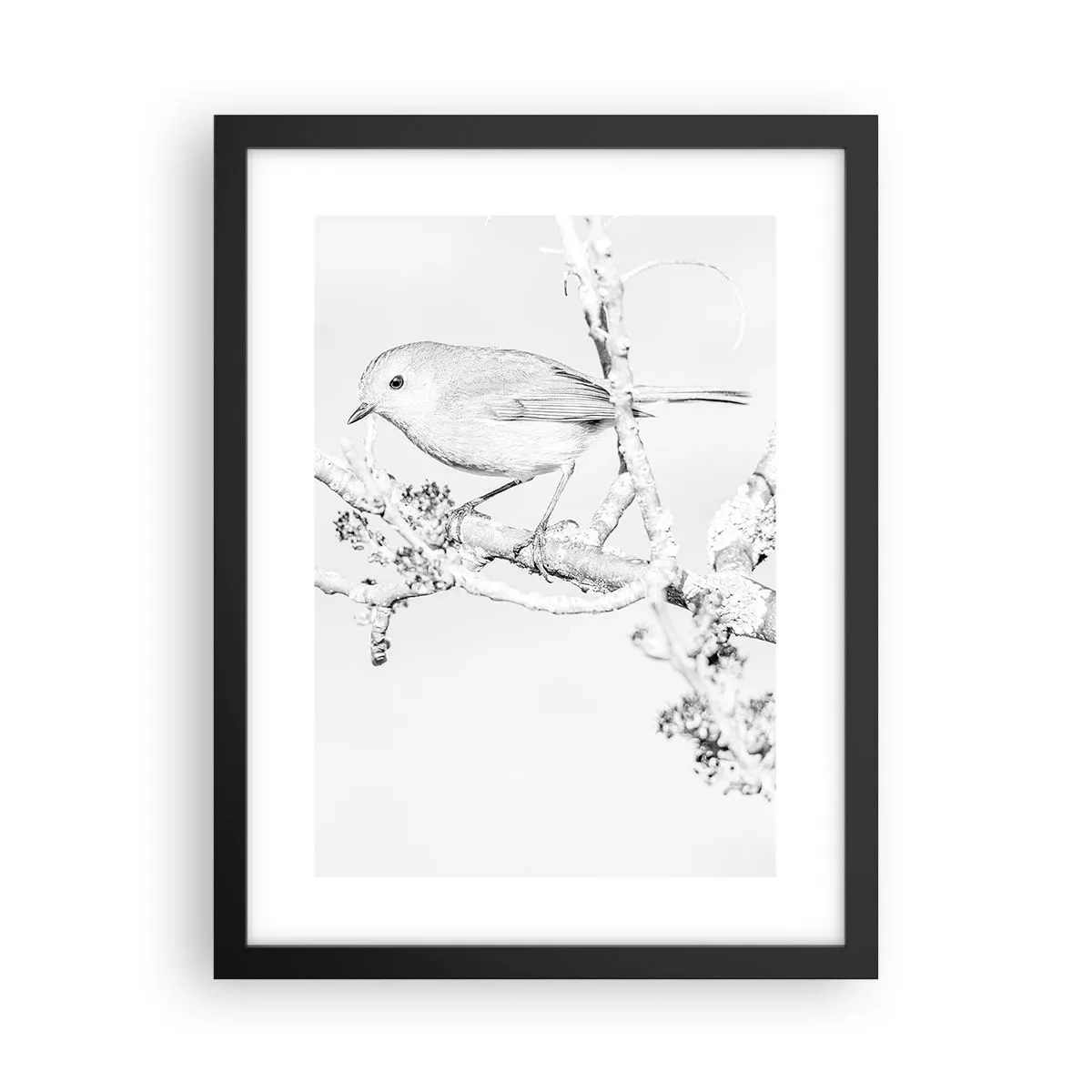 Póster en marco negro - Mañana de invierno - 30x40 cm