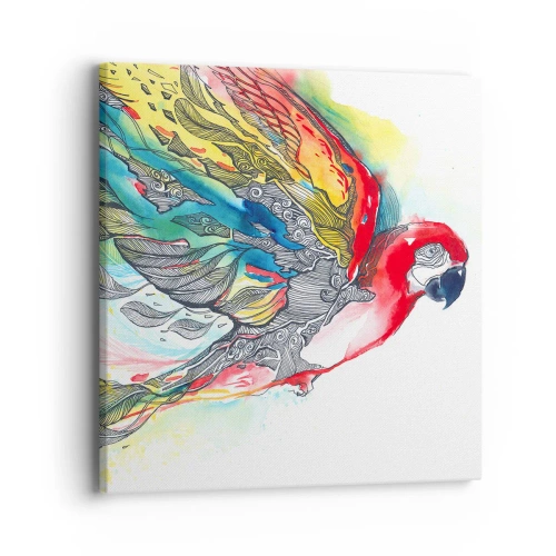 Cuadro sobre lienzo - Impresión de Imagen - Vivir con colorido - 40x40 cm