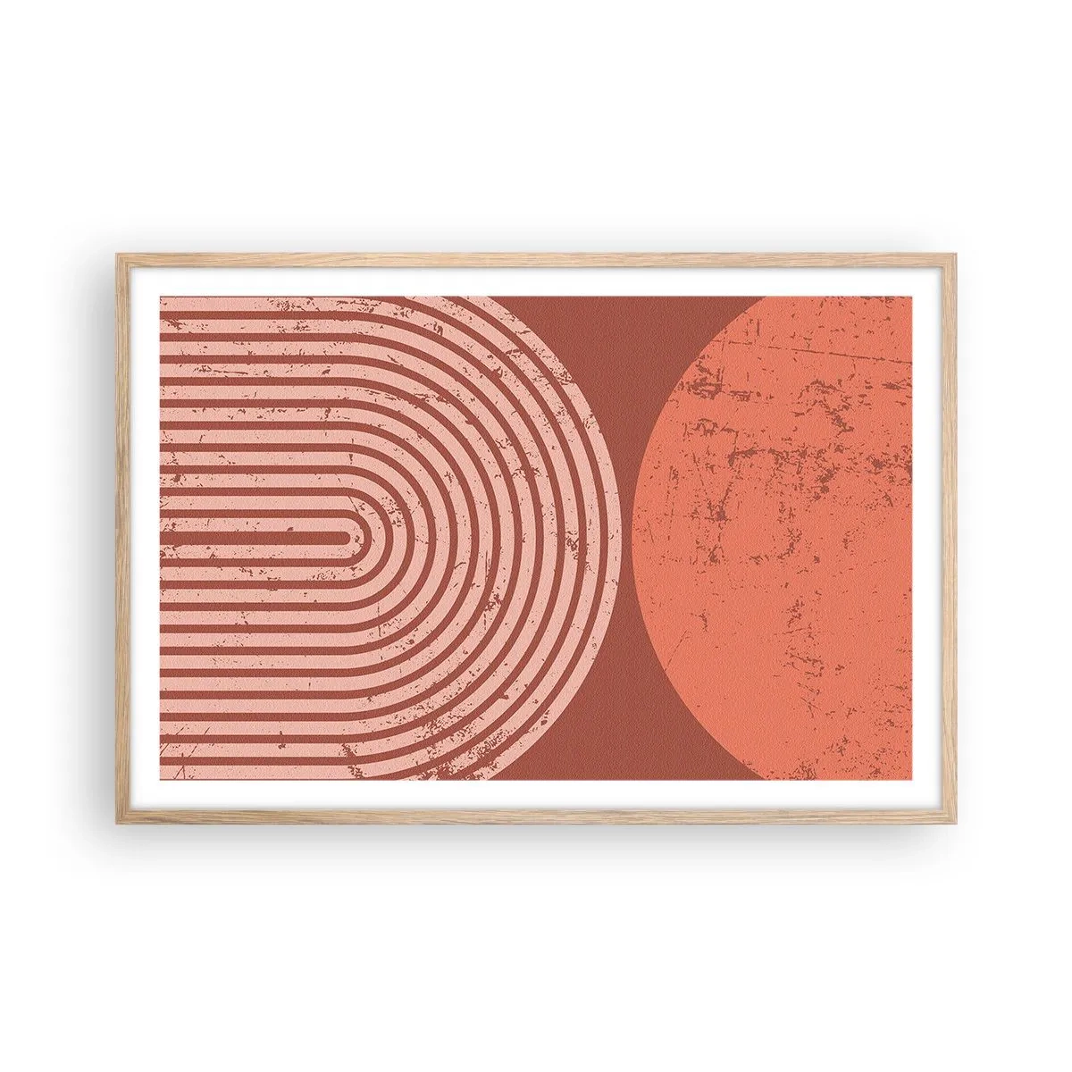 Póster en marco roble claro - Estrecha relación - 91x61 cm