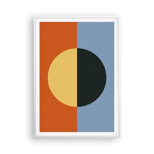 Póster en marco blanco - Una composición de calidez y frescura - 70x100 cm