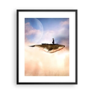 Póster en marco negro - Un viaje surrealista - 40x50 cm