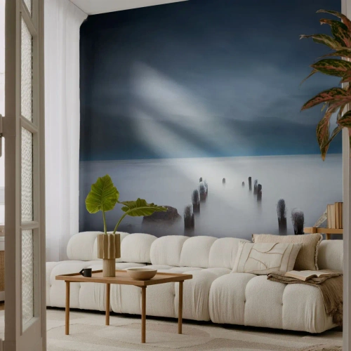 Fotomural Premium Canvas - El lago del pensamiento - Paisaje, Mar, Lago - 400x280 cm