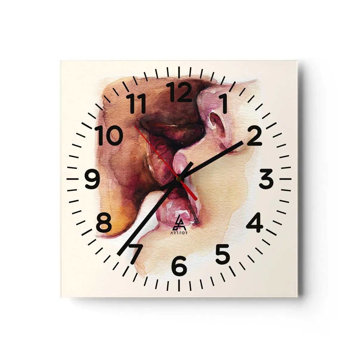 Reloj de pared - Reloj de vidrio - Como la noche y el día, la tierra y el cielo - 30x30 cm