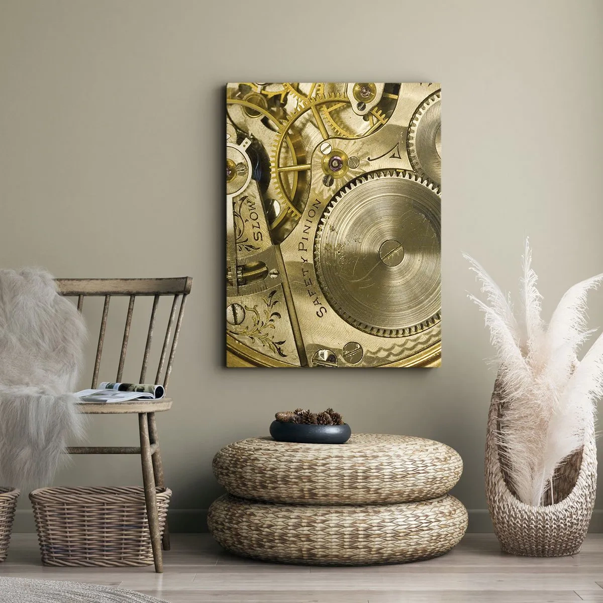 Cuadro sobre lienzo - Impresión de Imagen - Siga el ritmo de los tiempos - 55x100 cm