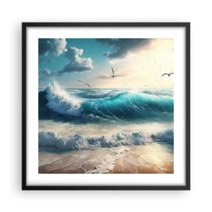 Póster en marco negro - La brisa solo para ti - 50x50 cm