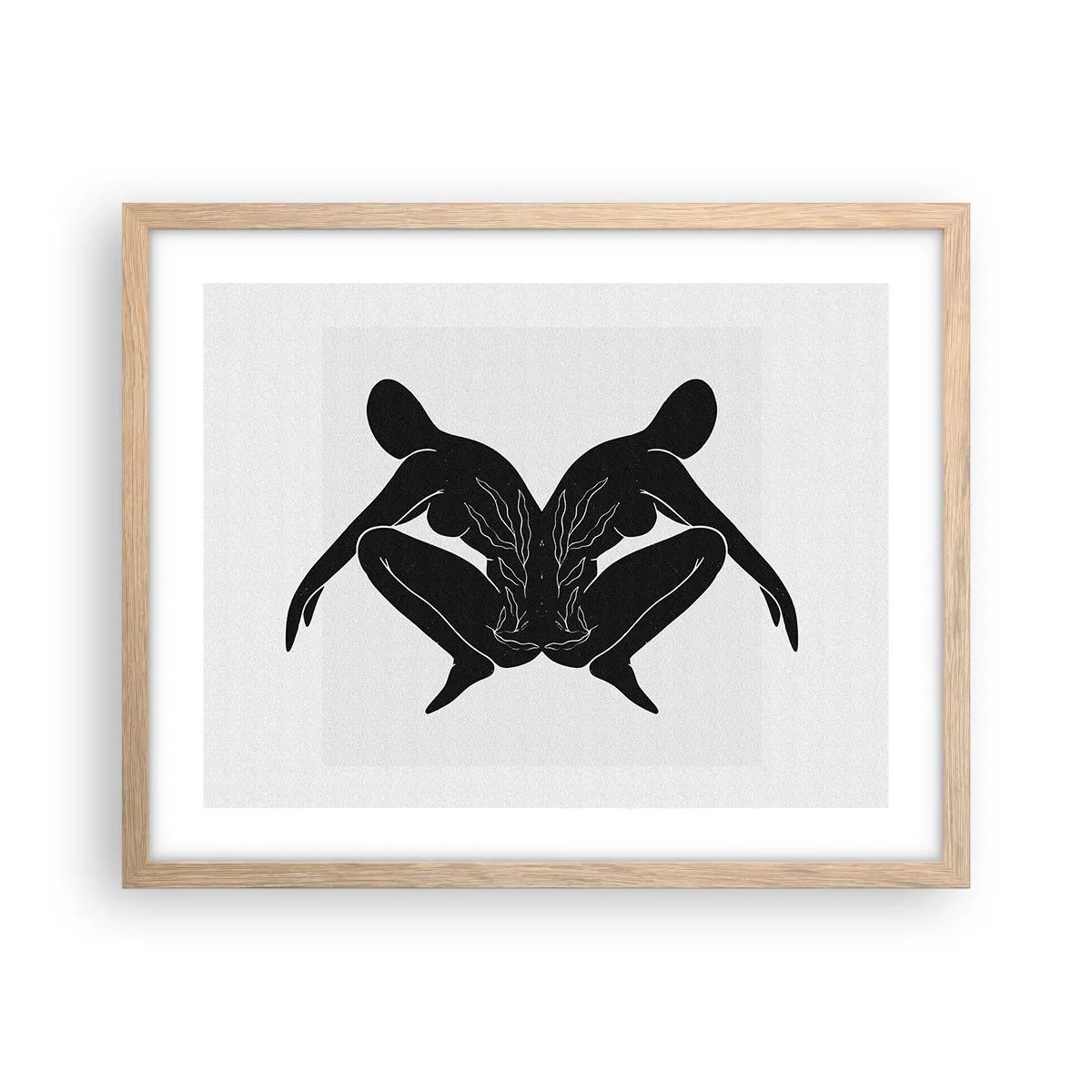 Póster en marco roble claro - Un alma compartida - 50x40 cm