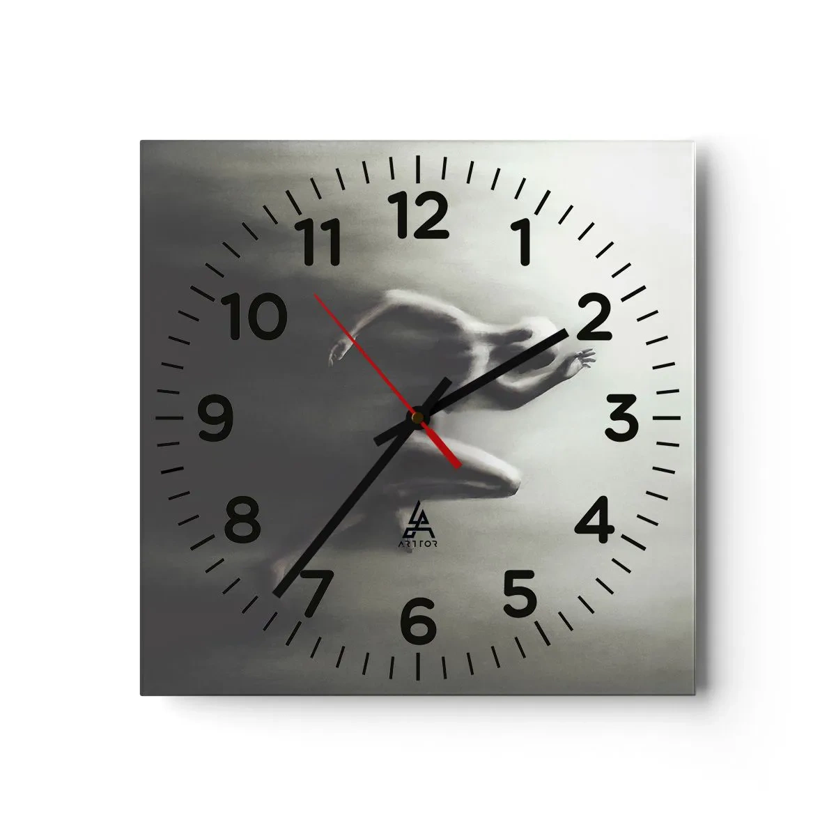 Reloj de pared - Reloj de vidrio - Imparable - 30x30 cm