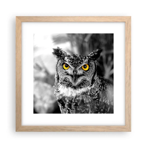 Póster en marco roble claro - Nada se puede ocultar - 30x30 cm