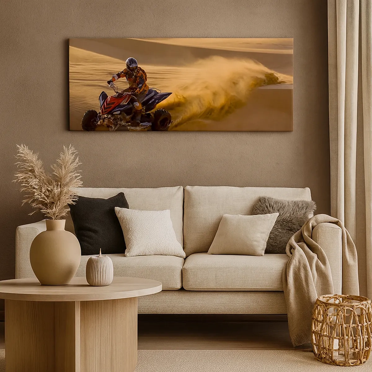 Cuadro sobre lienzo - Impresión de Imagen - Sobre las olas de la arena - 30x30 cm