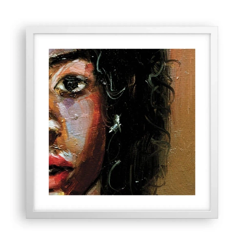 Póster en marco blanco - La mitad de mi ser - 40x40 cm