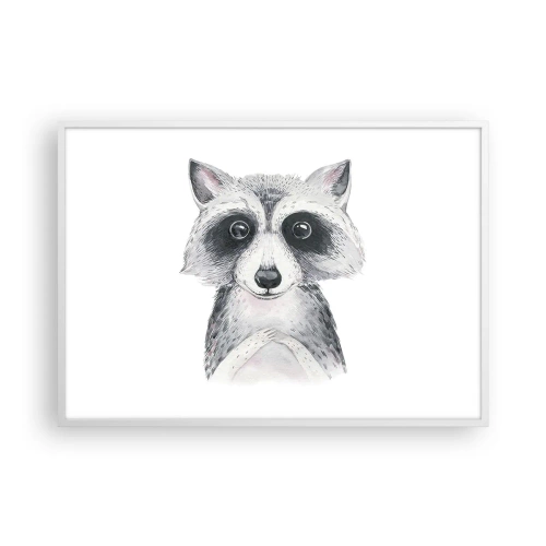 Póster en marco blanco - Un momento para la emoción - 100x70 cm