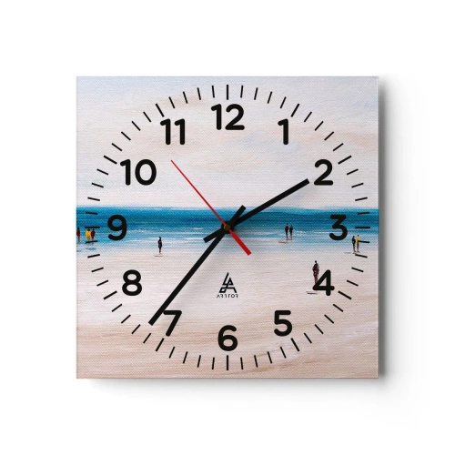 Reloj de pared - Reloj de vidrio - Necesidad natural - 40x40 cm