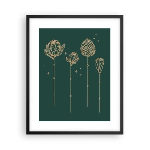 Póster en marco negro - La familia vegetal - 40x50 cm