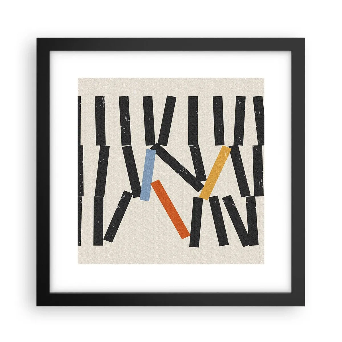 Póster en marco negro - Dominó - composición - 30x30 cm