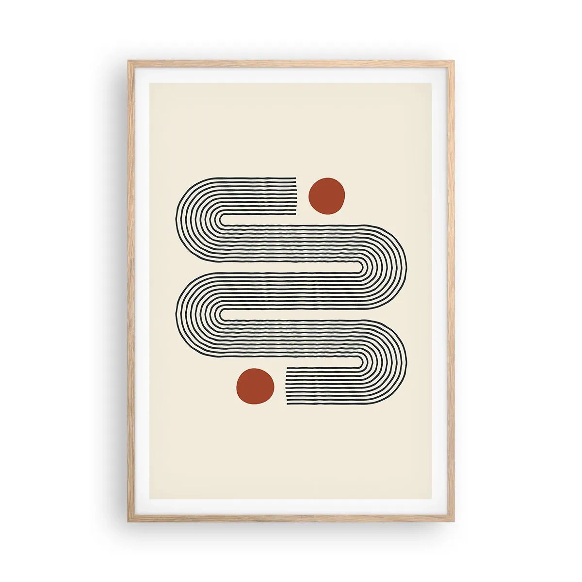 Póster en marco roble claro - De principio a fin - 70x100 cm