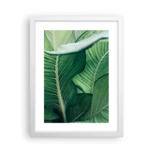 Póster en marco blanco - Vida intensamente verde - 30x40 cm