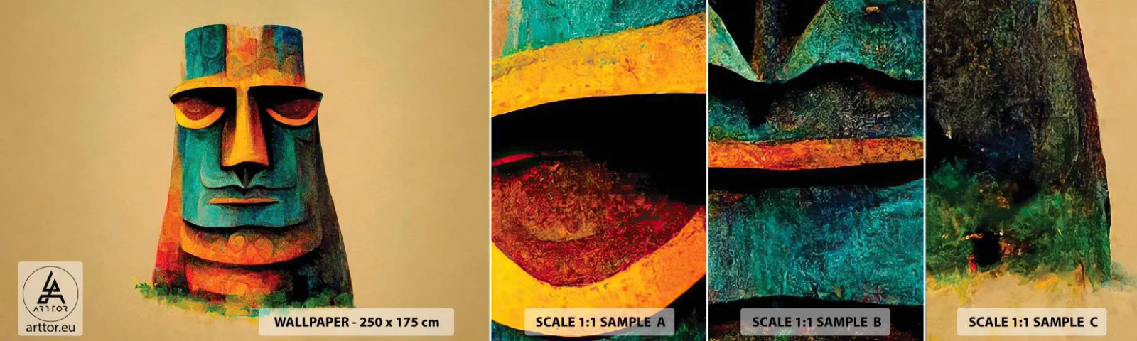 Muestra De Fotomural Standard Eco - Escultural, pero simpática - Estatua, Escultura, Pedazo - 100x30 cm