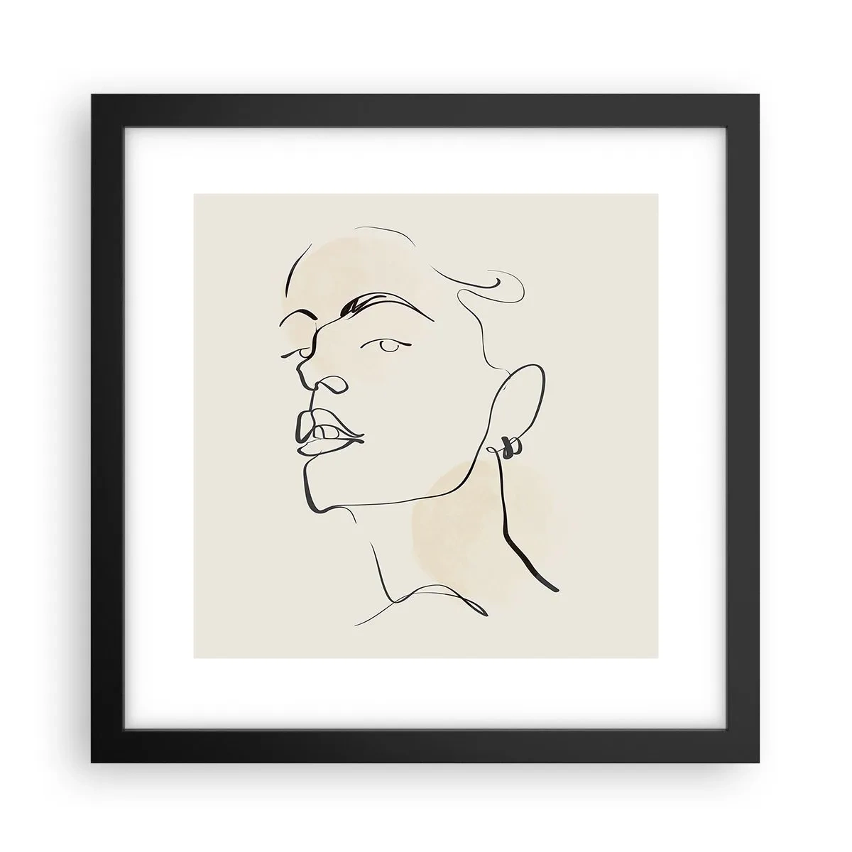 Póster en marco negro - Una mirada orgullosa - 30x30 cm