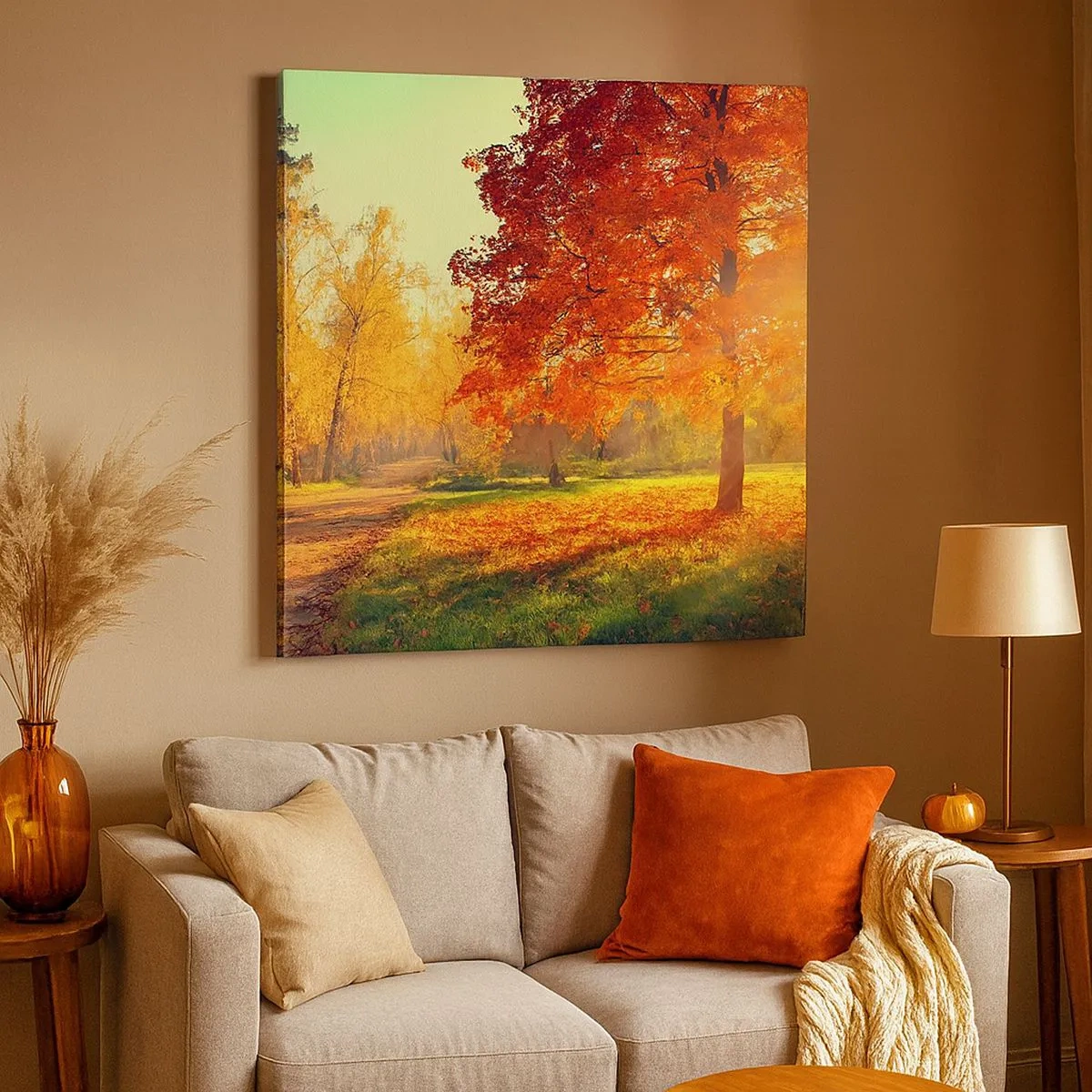 Cuadro sobre lienzo - Impresión de Imagen - El rojo es hermoso - 30x30 cm