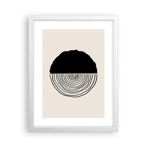 Póster en marco blanco - Mitad y mitad - 30x40 cm