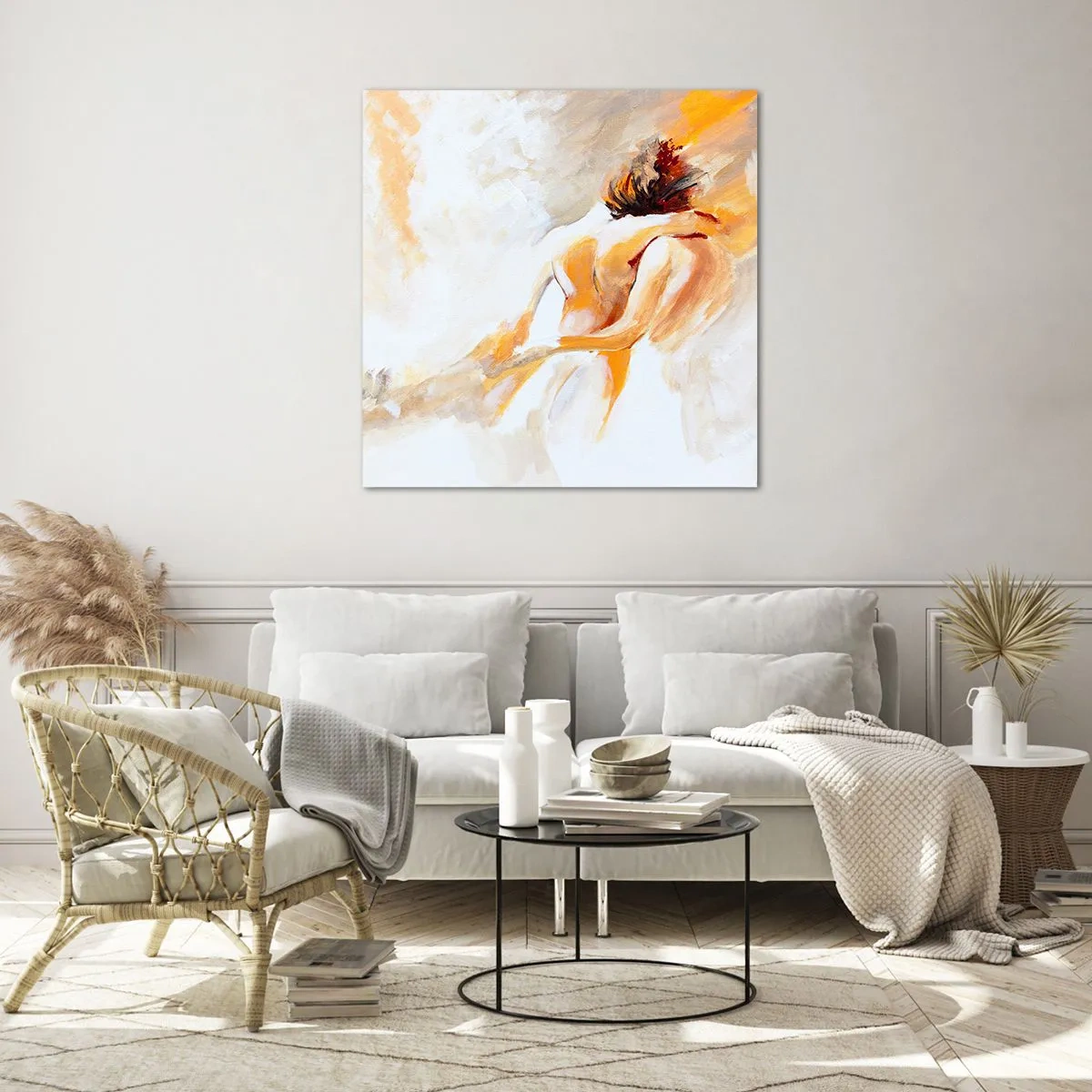 Cuadro sobre vidrio - Impresiones sobre Vidrio - En un cielo de cercanía - 60x60 cm