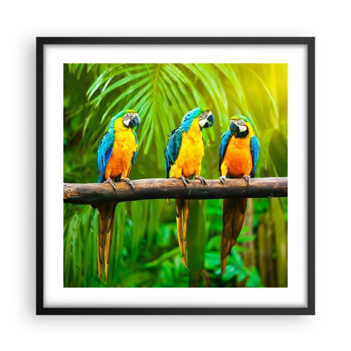 Póster en marco negro - ¿Y has oído que ella...? - 50x50 cm