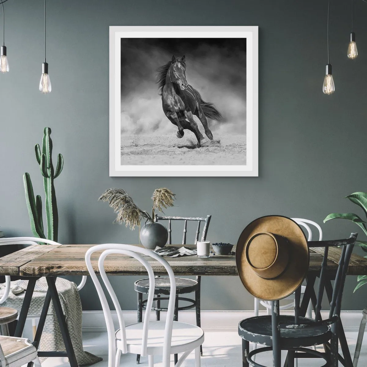 Póster en marco blanco - Digno del propio emir - 30x30 cm