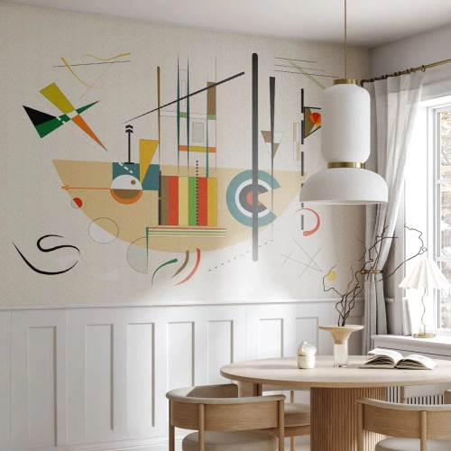 Fotomural Premium Sand - Y el mundo ríe - Abstracción, Pedazo, formas - 150x105 cm