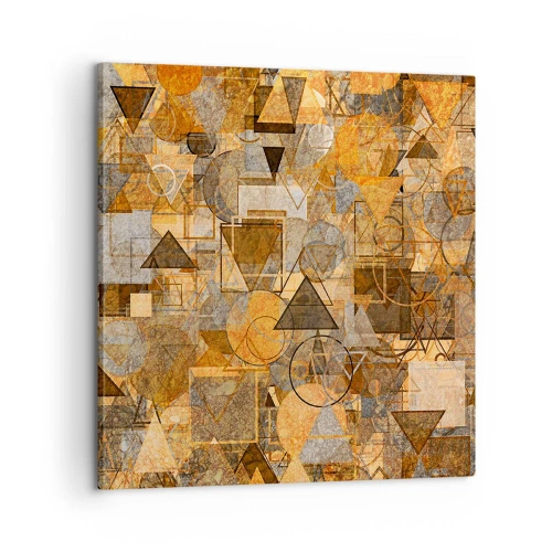 Cuadro sobre lienzo - Impresión de Imagen - El mundo en formas - 60x60 cm