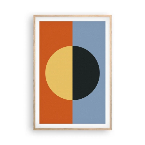 Póster en marco roble claro - Una composición de calidez y frescura - 61x91 cm