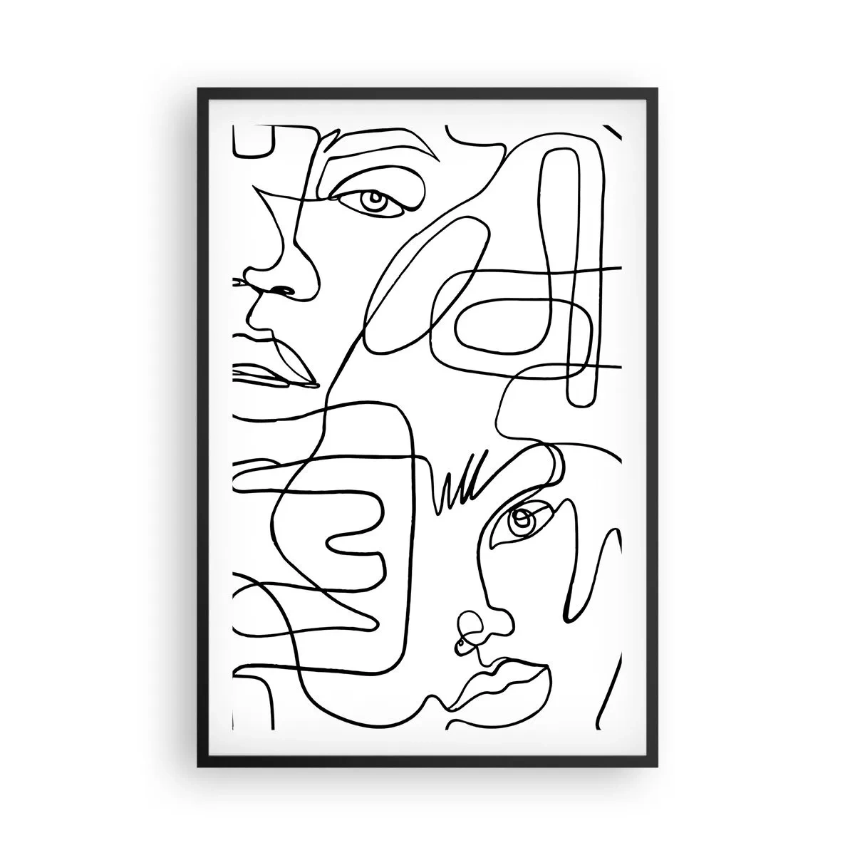 Póster en marco negro - Entre emociones enredadas - 61x91 cm