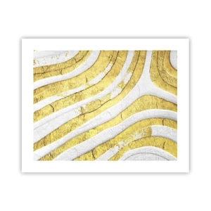 Póster - Una composición en blanco y oro - 50x40 cm