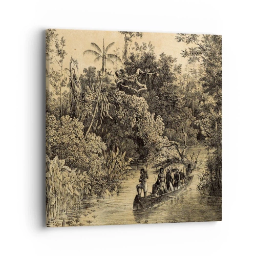 Cuadro sobre lienzo - Impresión de Imagen - Expedición a la fuente - 40x40 cm