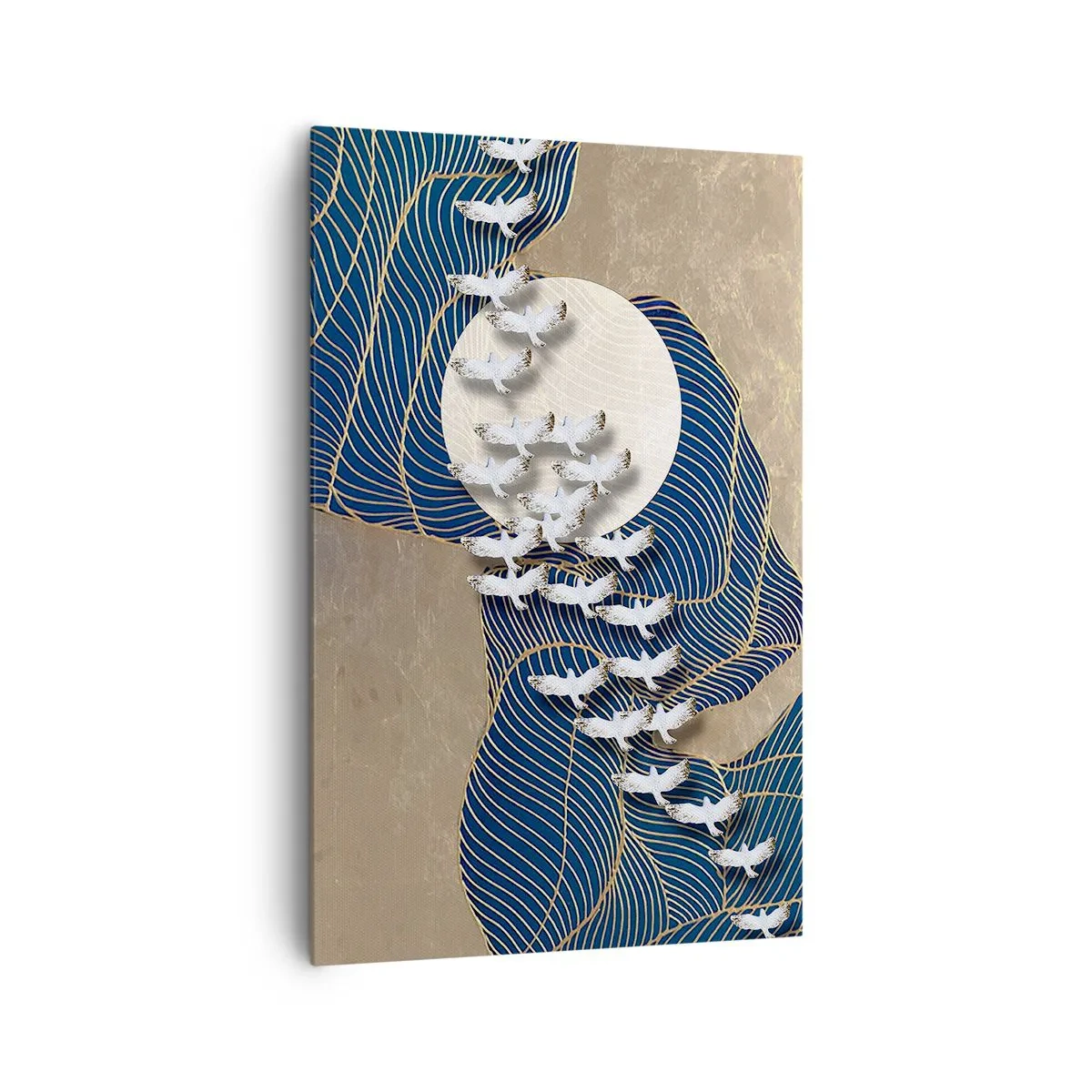 Cuadro sobre lienzo - Impresión de Imagen - Libertad en bandada comunidad - 80x120 cm