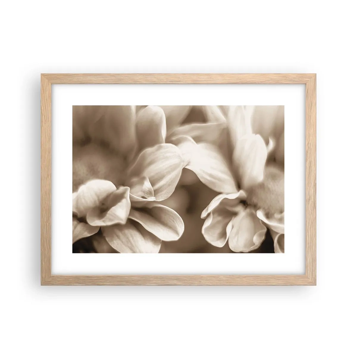 Póster en marco roble claro - Suave como una sonrisa - 40x30 cm