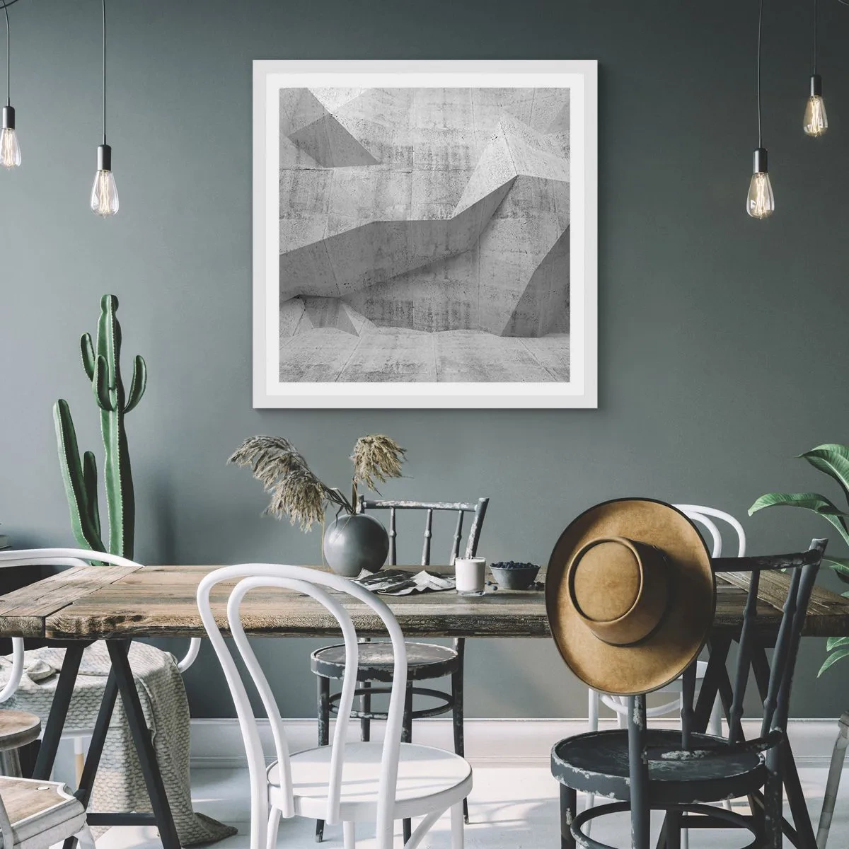 Póster en marco blanco - Un verdadero desafío - 60x60 cm