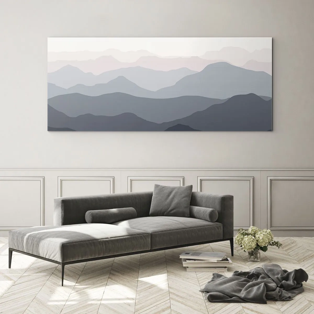 Cuadro sobre vidrio - Impresiones sobre Vidrio - Cordilleras a la vista - 100x40 cm