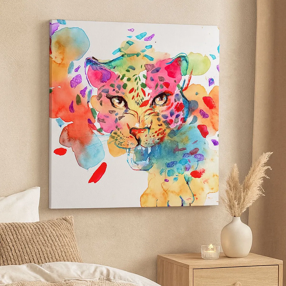 Cuadro sobre lienzo - Impresión de Imagen - La bella y la bestia - 30x30 cm