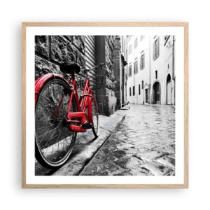 Póster en marco roble claro - La verdadera belleza no envejece - 60x60 cm