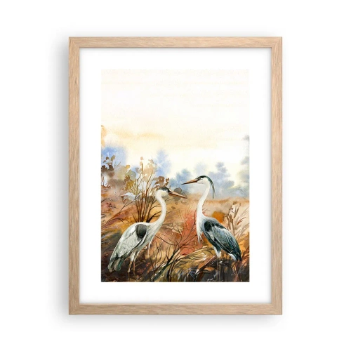 Póster en marco roble claro - ¿A dónde nos dirigimos en otoño? - 30x40 cm