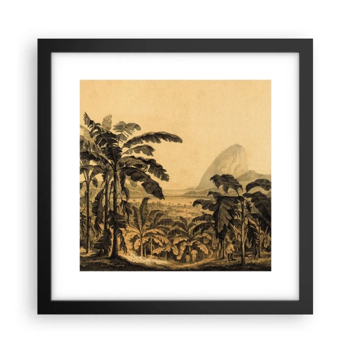 Póster en marco negro - En un ambiente colonial - 30x30 cm